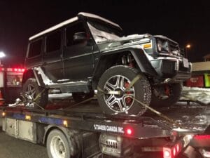 towing car